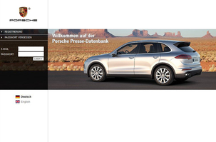 A base de dados de imprensa da Porsche