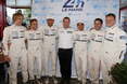 M14_1692.jpg || Porsche Team: (l-r) Brendon Hartley, Timo Bernhard, Mark Webber, Porsche Teamchef Andreas Seidl, Neel Jani, Romain Dumas, Marc Lieb 